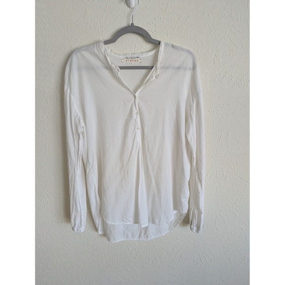 Xirena‎ Kerra cotton popover top size M white easy fit boho luxe - Picture 3 of 6
